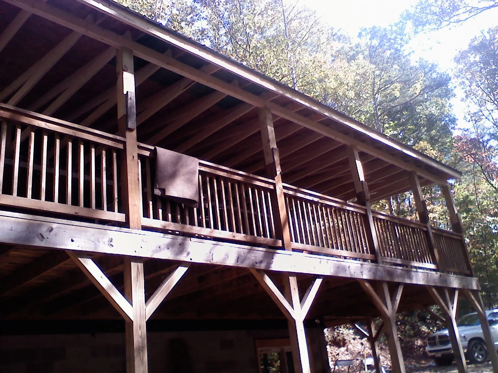 Timber framing under a new elevated porch and deck — Roof Leak Repair in Coltons Point by Roofing Brothers